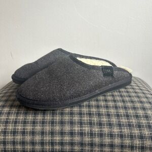 Emu Australia Wool Slippers Womens 10 Mens 9 Charcoal Grey Sheepskin Scuff